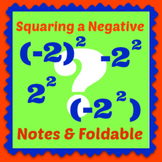 Squaring A Negative Foldable