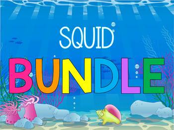 Squid Bundle : Graphic Organizers Set and Flipbooks Set by Little Lotus
