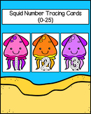 Squid Number Tracing Cards (0-25)