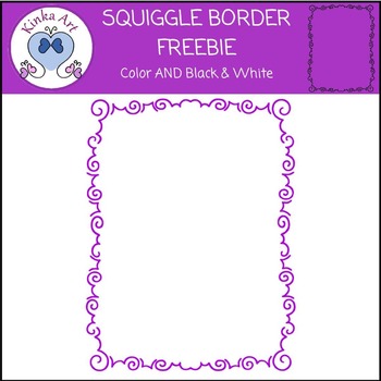 squiggle border clipart