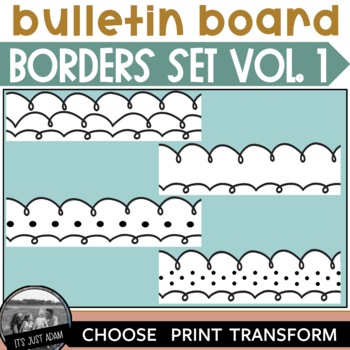 Preview of Squiggle Doodle Bulletin Board Borders ll Volume 1 Loop-de-Loops and Dots