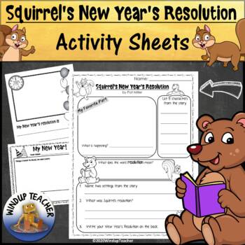 Preview of Squirrel's New Year's Resolution Activity Sheets