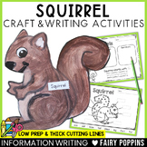 Squirrel Craft & Writing | Forest Animals, Woodland Animals