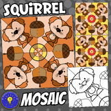 Squirrel Mosaic Art Project | Fall Collaborative Coloring 