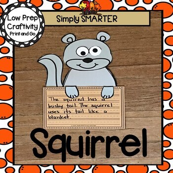 Preview of Squirrel Writing Cut and Paste Craftivity