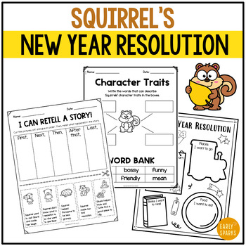 Preview of Squirrel's New Year Resolution Book Companion Activities - K-2 Read Aloud Books