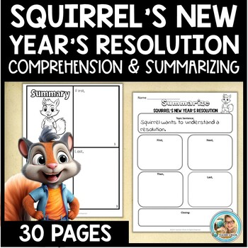 Preview of Squirrel's New Year's Resolution | A Storybook Companion | Craft | 2024