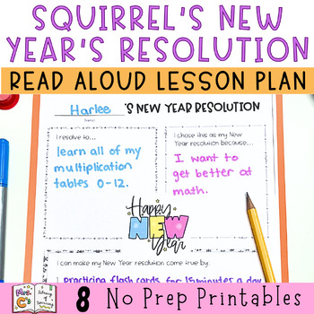 Preview of Squirrel's New Year's Resolution Winter Interactive Read Aloud & Activities