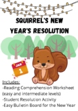 Squirrel's New Year's Resolution - Worksheets & Easy Bulle