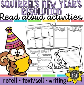 Preview of Squirrel's New Year's Resolutions 2023 Comprehension Activities, Anchor Chart
