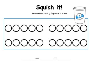 Preview of Squish It! Subtraction Math Center Game