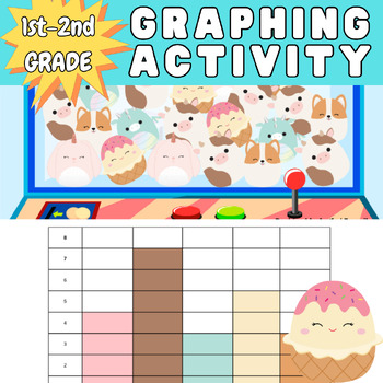 Preview of Squishmallow Inspired Claw Machine Data & Graphing Activity