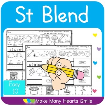 St Blend Worksheets MHS81 by Make Many Hearts Smile | TpT