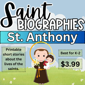 Preview of St. Anthony - PRINTABLE children's saint book - lives of the saints