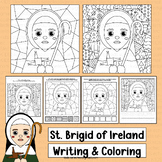 St Brigid of Ireland Coloring Pages Writing Activities Cat