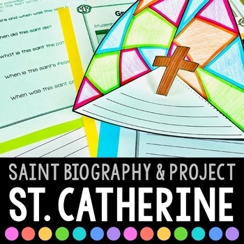 Preview of St. Catherine of Siena Biography & Saint Report Project