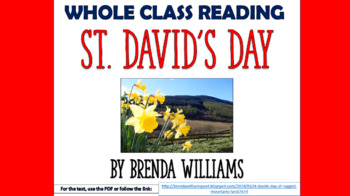 Preview of St. David's Day Poem - Whole Class Reading Session!