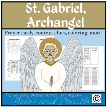 Preview of St. Gabriel Archangel Activities, Coloring, and Papercrafts