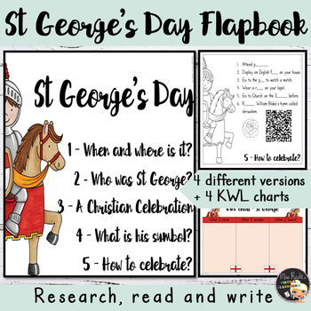 Preview of St Georges Day Informational Text Flapbook