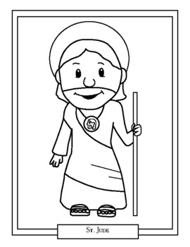 Preview of St. Jude | Catholic Saints Coloring Page