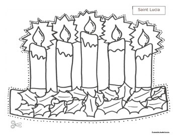Preview of St Lucia Christmas Pattern hats and activities