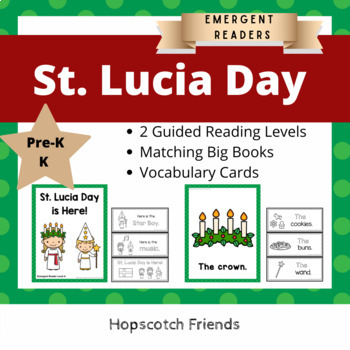Preview of St. Lucia Day Mini Emergent Readers | Christmas Around the World | Sweden