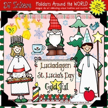 Preview of St. Lucia Day in Scandinavia - Holidays Around the World Clip Art & Fun Facts