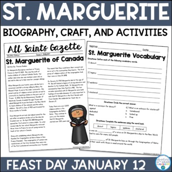 Preview of St. Marguerite Bourgeoys Biography & Activities