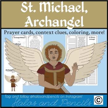 Preview of St. Michael Archangel Activities, Coloring, and Papercrafts