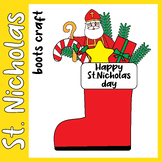 St.Nicholas Boot Craft | Christmas Santa's Boots Paper Pri