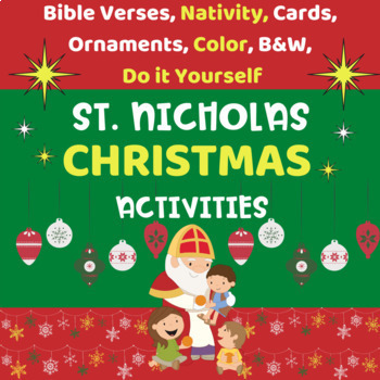 Preview of St. Nicholas Create an Ornament Christmas Activities - Updated for 2023
