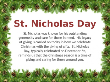 St. Nicholas Day by School Counselor Up North | TPT