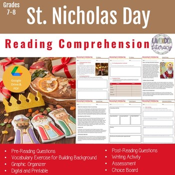 Preview of St. Nicholas Day | Reading Comprehension | History of St. Nicholas Day