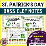 St. PATRICK'S DAY Music Activities - Bass Clef Notes Works