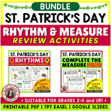 St. PATRICK'S DAY Music Lesson Activities - Rhythm Workshe