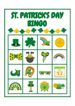 Preview of St Patric’s Day BINGO