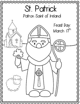 st patrick book word search coloring page shamrock  tpt