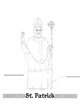 St. Patrick Catholic Paper Doll Craft and Prayer Card by Halos and Pencils