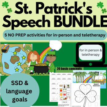 Preview of St. Patrick Day speech therapy bundle