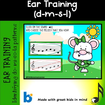 Preview of St. Patrick  Ear training Do-Mi-So-la  Digital  Task Cards in Boom Cards™