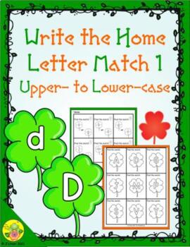 Preview of St. Patrick Letter Match Write the Home (Set 1) | Distance Learning