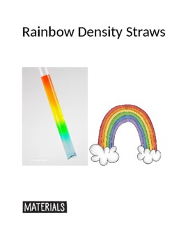 Preview of St. Patrick Rainbow Density Straws lab for Middle school students