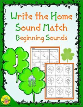 Preview of St. Patrick Sound Match Write the Home | Distance Learning