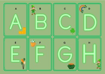 Preview of St. Patrick's Day - Alphabet Flashcards A-Z