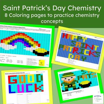 Preview of St. Patrick's Day Chemistry - Coloring pages - Chemistry Sub Plans