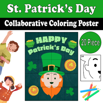 Preview of St. Patrick's Collaborative Coloring Poster | St. Patrick's Day (30x37.5 Inches)