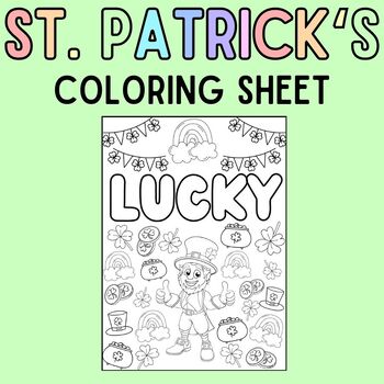 Preview of St. Patrick's Day Coloring Sheet