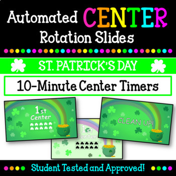 Preview of St Patrick's Day 10 Minute Centers Timer PPT