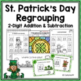St. Patrick's Day 2-digit Addition and Subtraction with Re