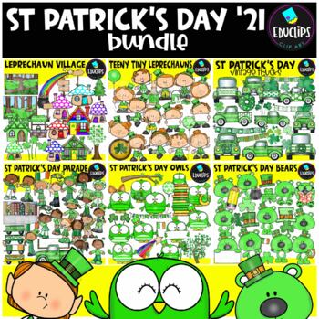 Preview of St Patrick's Day '21 Clip Art Bundle {Educlips Clipart}